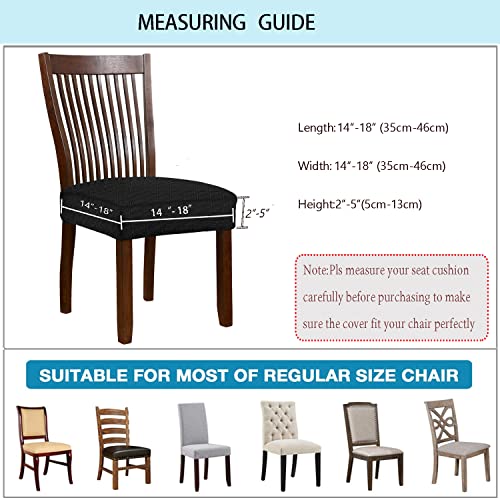 SHENGYIJING Fundas de asiento para silla de comedor, impermeables, para sillas de comedor, cubiertas de sillas de comedor, cubiertas de sillas de cocina, cubiertas con hebilla (4, caqui)