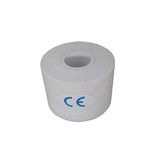 Shop-PEJ De múltiples Fines 2.5cm * 5m elástico Lesiones musculares Sport Tapes Vendaje de Apoyo de la Cinta Kinesiología Rodilleras Apoyo Protector para Hacer Ejercicio, Deportes (Color : White)