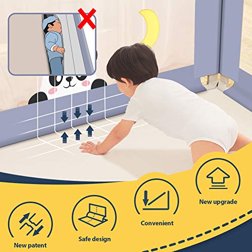 Signstek Barandilla de La Cama Guardia de Seguridad para Niños, Portátil Barrera de cama para bebé Protección contra caídas, Barandilla cama(150cm,Gris,1pcs)