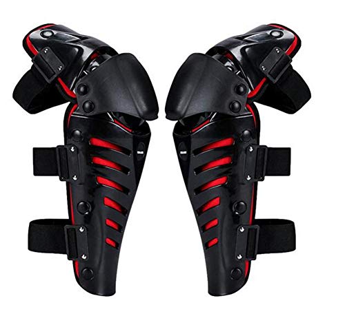 Sijux Protección Rodillera Engranajes Moto Rodillera Protector de Rodilla Deportes al Aire Libre Scooter Motor-Racing Guardias Protector de Seguridad,Red