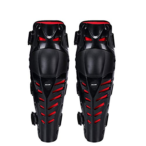 Sijux Protección Rodillera Engranajes Moto Rodillera Protector de Rodilla Deportes al Aire Libre Scooter Motor-Racing Guardias Protector de Seguridad,Red