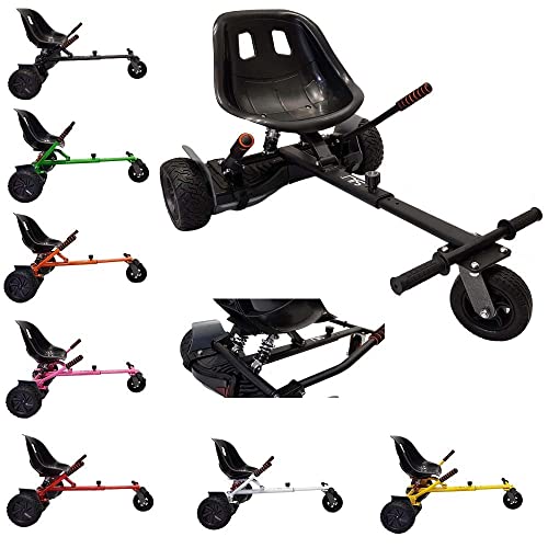 SILI® Kart de suspensión para Todo Terreno para Scooter de Auto Equilibrio de 2 Ruedas, diseño Mejorado con suspensión Debajo del Asiento para máxima Comodidad (Negro)