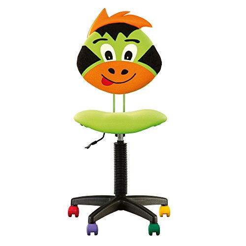 Silla de Escritorio para niños, ergonómica, Altura del Respaldo Ajustable, Profundidad del Asiento Ajustable, Ruedas Multicolor