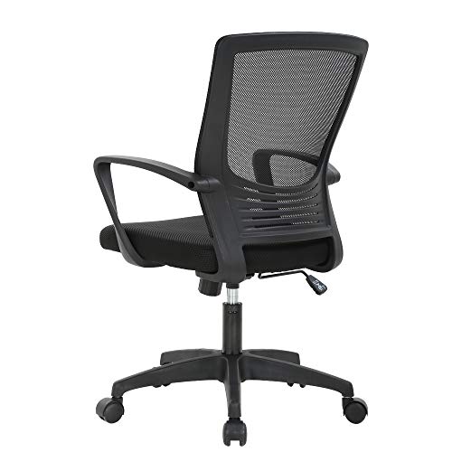 Silla de Oficina Giratoria Escritorio con Soporte Lumbar Sillon Ruedas Despacho