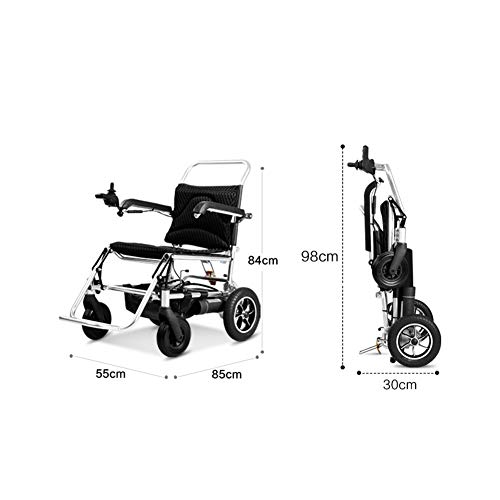 Silla de Ruedas eléctrica Plegable, Marco de aleación de Aluminio audaz,Motor de 300 W, Peso Neto 15 kgfrenado automático,Neumáticos hinchables o llenos, Deje un Mensaje for Elegir