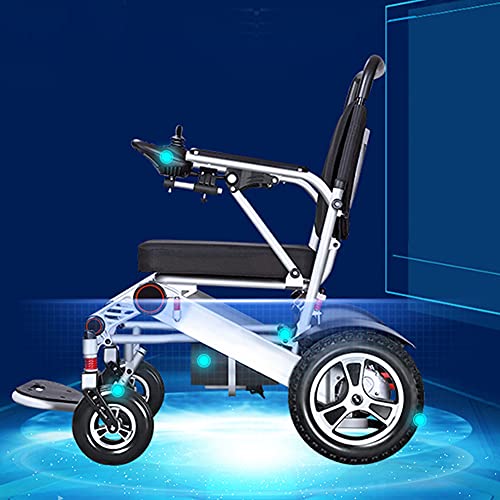 Silla de ruedas eléctrica plegable Silla de ruedas eléctrica ancianos minusválidos del vehículo inteligente automático portátil Vespa multifuncional plegable, ligero plegable silla de ruedas eléctrica