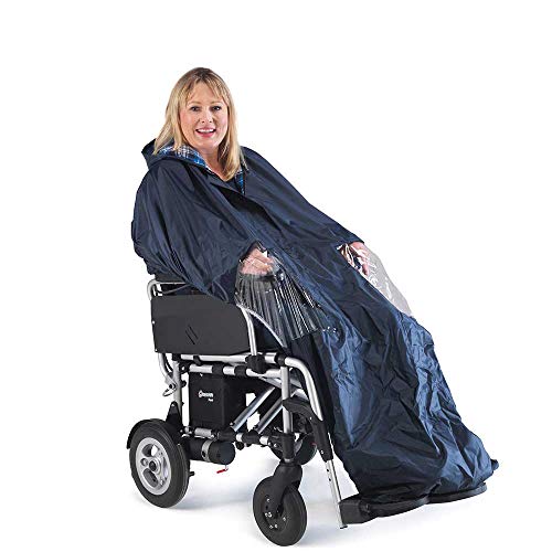 Silla de Ruedas eléctrica Power Chair Cape - Impermeable y Forrado de algodón, Longitud Completa (Eligible para el Alivio del IVA en el Reino Unido)