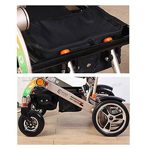 Silla de ruedas eléctrica, scooter pequeño ultraligero plegable automático inteligente de aleación de aluminio para personas mayores. Adecuado para personas mayores y personas con movilidad reduc