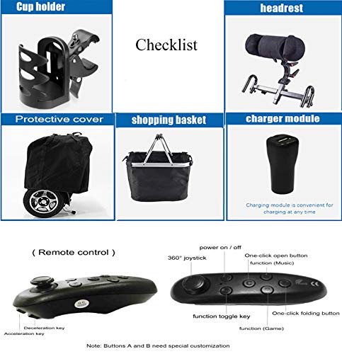 Silla De Ruedas Eléctrica,250W motorDual,Con función de plegado automático remotoSilla Ruedas Eléctrica Plegable6 velocidades ajustablesCapacidad de carga(330lb)Kilometraje de crucero12,42(mi),B