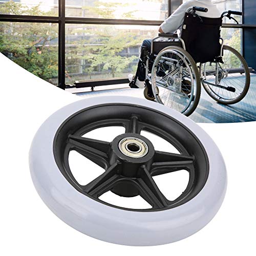 Silla de Ruedas Manual de 6 Pulgadas Ruedas delanteras Piezas de Repuesto Discapacitados Personas de Edad Avanzada Vehículos Sanitarios Silla de Paseo Caminante Ruedas Antideslizantes de Goma