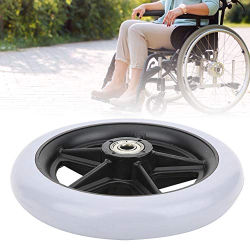 Silla de Ruedas Manual de 6 Pulgadas Ruedas delanteras Piezas de Repuesto Discapacitados Personas de Edad Avanzada Vehículos Sanitarios Silla de Paseo Caminante Ruedas Antideslizantes de Goma