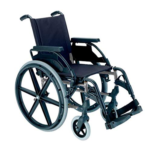 Silla de Ruedas Plegable Breezy Premium (Antigua 250) en Gris Selenio con Rueda de 24" Asiento de 49 cm