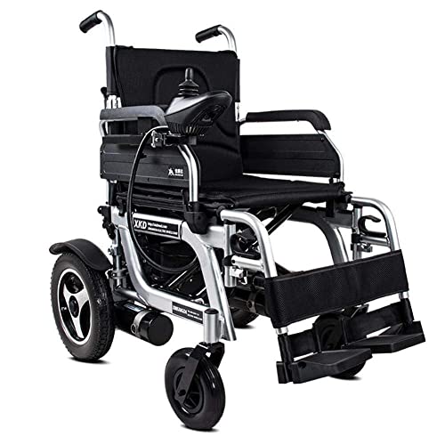 sillas de Ruedas La Silla de Ruedas Plegable - Walker Silla de Ruedas eléctrica compacta, Velocidad 1-8 km/h, Carga máxima de 120 kg Transporte Negro