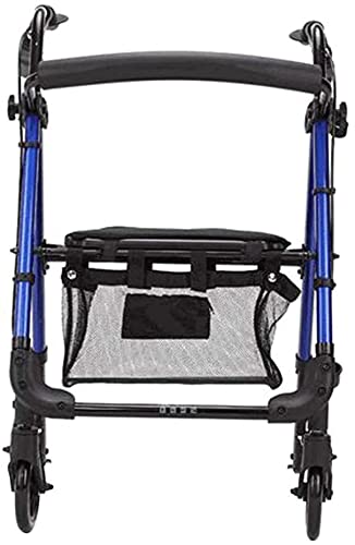 SISHUINIANHUA Auto-propulsado Senior Man Walker con Rueda Tiene un Walker de Asiento portátil con Carrito de Freno de Mano Plegable Carrito de Compras Antiguo