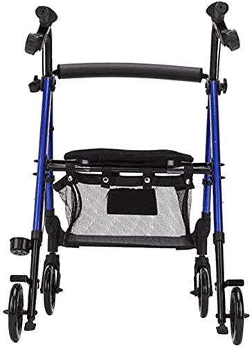 SISHUINIANHUA Auto-propulsado Senior Man Walker con Rueda Tiene un Walker de Asiento portátil con Carrito de Freno de Mano Plegable Carrito de Compras Antiguo