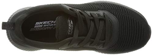 Skechers Bobs Squad-Tough Talk, Zapatillas Mujer, Negro (BBK Black Engineered Knit/Trim), 41 EU