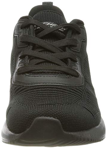 Skechers Bobs Squad-Tough Talk, Zapatillas Mujer, Negro (BBK Black Engineered Knit/Trim), 41 EU