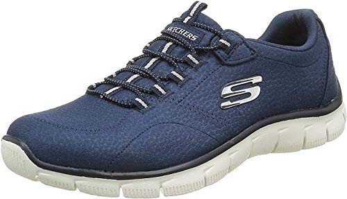 Skechers Empire-Take Charge, Zapatillas de Deporte Mujer, Multicolor (NVY Black Textile/Trim), 41 EU