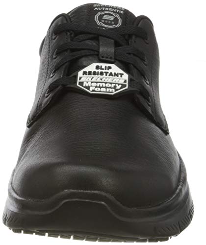 Skechers Flex Advantage Sr Fourche, Zapatos de Vestir para Uniforme Hombre, Negro (Black), 40 EU