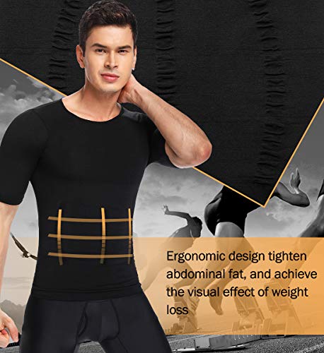 SLIMBELLE® Body Shaper para Hombre - Camisa de compresión T-Shirt Shapewear Slimming Shirt Chaleco Adelgazar Abdomen Cinturón De Vientre Bajar De Peso