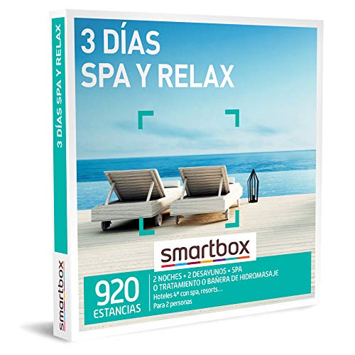 Smartbox - Caja Regalo 3 días SPA y Relax - Idea de Regalo - 2 Noches con SPA, Tratamiento o bañera de hidromasaje para 2 Personas