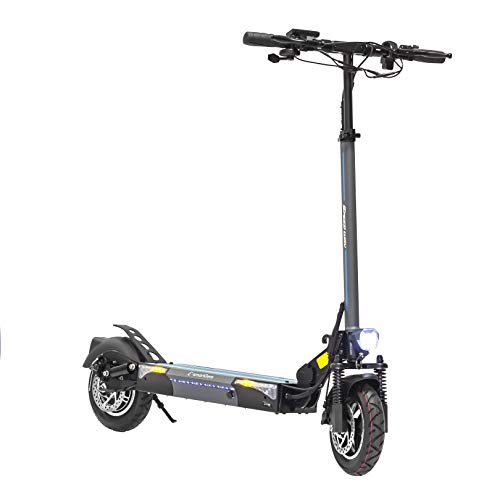 SMARTGYRO Speedway - Patinete Eléctrico de 800 W con 3 velocidades, Batería 13.000 mAh 48V, Doble suspensión Reforzada, Frenos de Disco, 4 Intermitentes, Scooter, Muy Potente