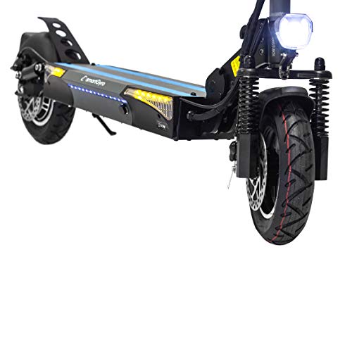 SMARTGYRO Speedway - Patinete Eléctrico de 800 W con 3 velocidades, Batería 13.000 mAh 48V, Doble suspensión Reforzada, Frenos de Disco, 4 Intermitentes, Scooter, Muy Potente