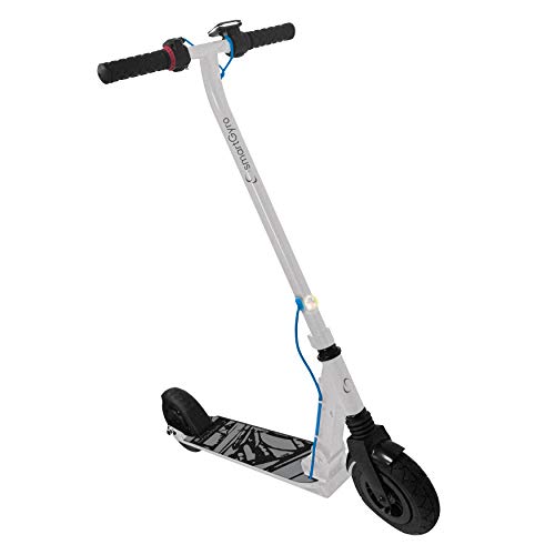 SmartGyro Xtreme XD Patín eléctrico para niños y jóvenes, ruedas 8", 3 velocidades, plegable, ligero, autonomía de 18 Km, batería de litio, freno eléctrico, Scooter, luces traseras, Blanco