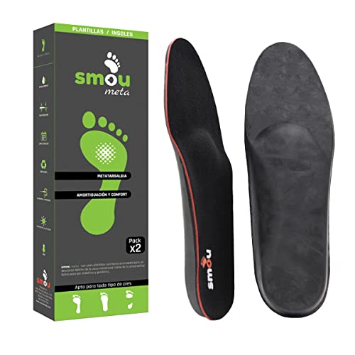 SMOU META Plantillas para metatarsalgia | Alivian el dolor de almohadilla metatarsal con barra retrocapital | Plantillas gel y memory foam gran amortiguación | Ortopédicas mujer o hombre (35-36 EU)