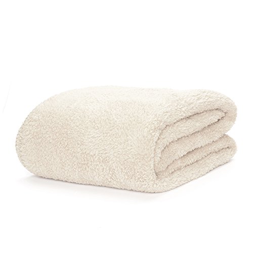 Snug Rug Special Edition Luxury - Manta de Lana Sherpa, 127 x 178 cm (Creme)