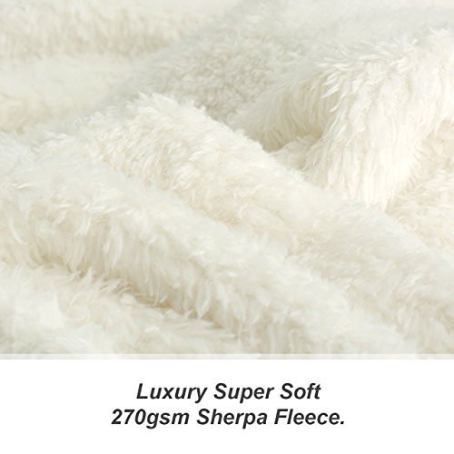 Snug Rug Special Edition Luxury - Manta de Lana Sherpa, 127 x 178 cm (Creme)