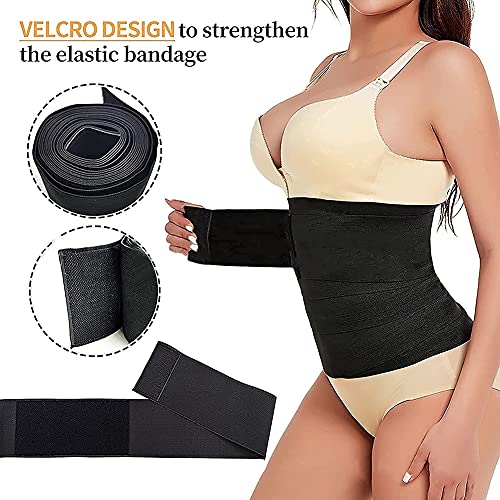 SOFACTY Cinturón De Vientre Posparto Snatch Me Up Bandage Wrap Fajas Reductoras Corset para Mujer Cinturon Despues De Embarazo Recuperación Abdominal Lumbar Apoyo Corses,3m