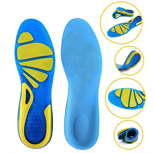 SOFIT Plantillas para Zapatos de Gel Amortiguadoras, Plantillas de Gel Masaje para Deportivas, Antibacterianas y Flexibles, de Silicona 43/45 EU