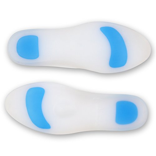 Soles Insertos de Silicona para Zapatos – Plantillas (par) Soporte Ortopédico para Caminar, Correr y Fitness, Diseño Suave, Cómodo, Hipoalergénico, Transparente, S/35-36-37, 2 Unidad