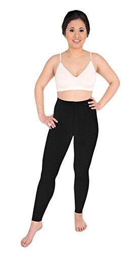 Solidea Mujer Mallas Micromasajeantes Silver Wave Long Color Negro Compresión Graduada Preventiva Talla 4-L (46)