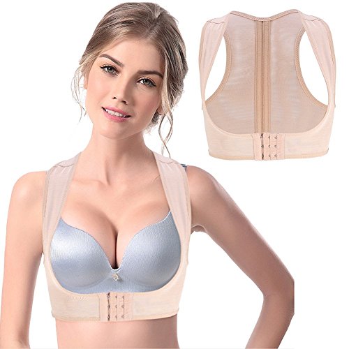 Sonew Correas de Correas Ajustables de Soporte Trasero Bra Push Up Corrección de Postura de Soporte de Mamas Cinturón de Cuello de Hombros para Mujeres(XL)