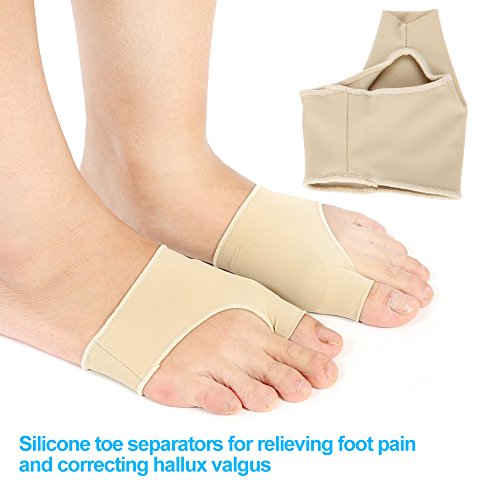 Sonew Juanete Corrector Almohadillas de juanete de Silicona Kit de Alivio de Guardia de pie Tratar Dolor para Hallux valgus Mangas Protectoras(S)