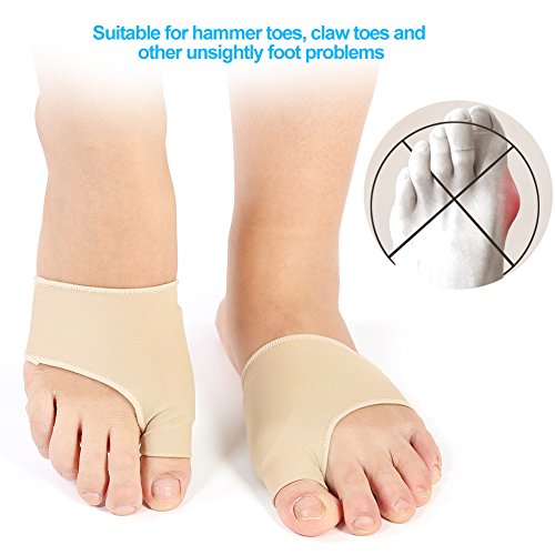 Sonew Juanete Corrector Almohadillas de juanete de Silicona Kit de Alivio de Guardia de pie Tratar Dolor para Hallux valgus Mangas Protectoras(S)