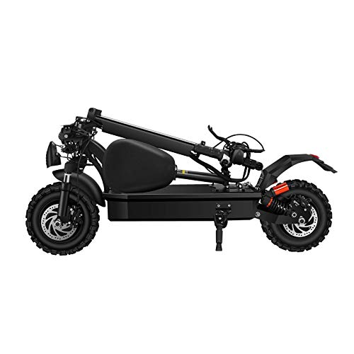 SONGZO Scooters Eléctricos 5600 W Motor Velocidad Máxima 85 km/h Doble Tracción 11 Pulgadas Neumático de Vacío Todoterreno Freno de Disco Doble Scooter Plegable con Batería de Litio de 60 V 26 AH