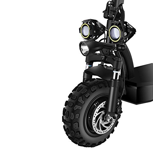 SONGZO Scooters Eléctricos 5600 W Motor Velocidad Máxima 85 km/h Doble Tracción 11 Pulgadas Neumático de Vacío Todoterreno Freno de Disco Doble Scooter Plegable con Batería de Litio de 60 V 26 AH