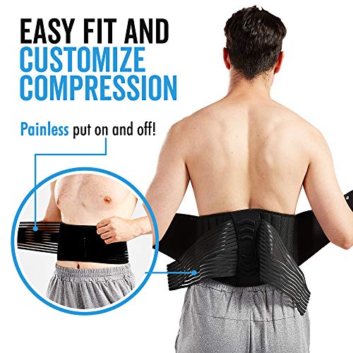 Soporte lumbar para espalda para hombres y mujeres (regular 28 - 50 pulgadas)