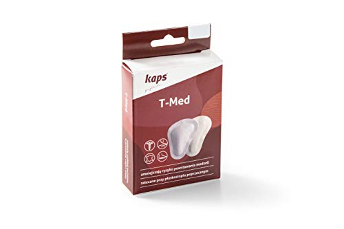 Soporte Metatarso en Forma de T, Almohadilla Ortopédica para Hombres y Mujeres, para Pies Planos y Pie Torcido, Plantillas Kaps T-Med, Varias Tallas (Hombres / EUR 41-43)