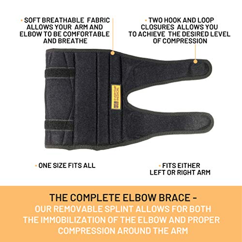 Soporte para Codo por Everyday Medical I Codera Ajustable Soporte Específico para Tendinitis y Alivio Dolor Artrítico I Neopreno Ajustable Codo con Almohadilla de Compresión I Elbow Support Brace