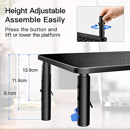 Soporte para Computadora Portátil con Cojín HUANUO - Ajustable de Forma Flexible con 8 Ángulos, Soporta Computadora Portátil, Macbook, Tableta de hasta 15,6" y Mesa de Bandeja Portátil