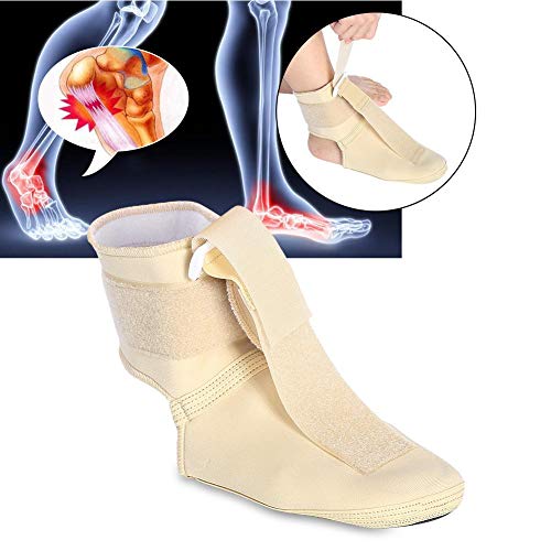 Soporte para las articulaciones del tobillo Caída ajustable del pie Ortesis Brace Pie Transpirable Calcetines de compresión ajustables antideslizantes Soporte para los pies Estabilizador de(M)