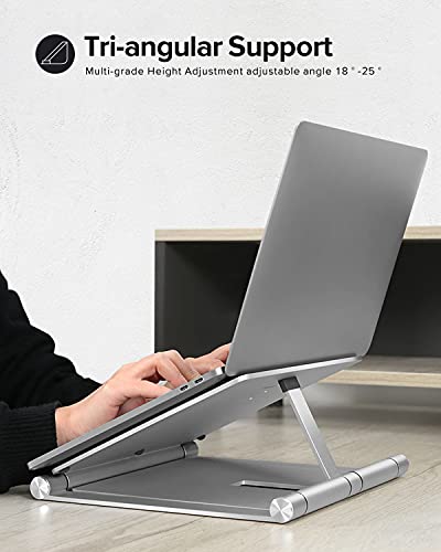 Soporte para portátil, multiángulo, de aluminio, ergonómico, plegable, portátil, soporte ajustable para MacBook, HP, Dell, Lenovo, Samsung, Acer