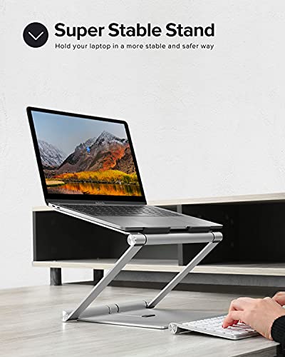 Soporte para portátil, multiángulo, de aluminio, ergonómico, plegable, portátil, soporte ajustable para MacBook, HP, Dell, Lenovo, Samsung, Acer