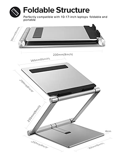 Soporte para portátil, multiángulo, de aluminio, ergonómico, plegable, portátil, soporte ajustable para MacBook, HP, Dell, Lenovo, Samsung, Acer