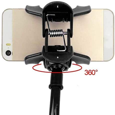 Soporte para teléfono móvil Flexible de Cuello de Cisne. Soporte Universal de Brazo para iPhone Smartphone teléfono móvil con Clip para Mesa (Negro)