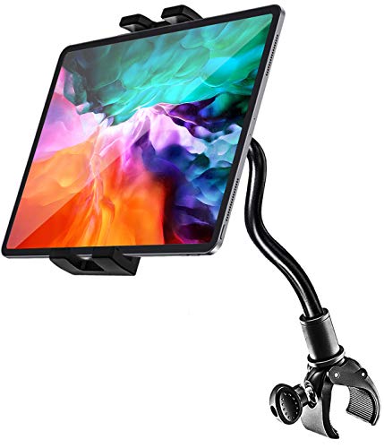 Soporte Tablet Cinta de Correr Bicicleta, woleyi Soporte Tablet Bicicleta Spinning Estática Manillar, Giratorio 360°, para iPad Pro 12.9 11 9.7 Air Mini, iPhone Series de 4 a 13" Tabletas & Teléfono